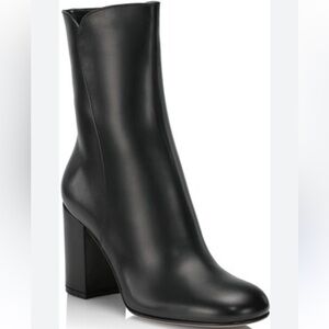 Gianvito Rossi Block Heel Leather Ankle Boots
